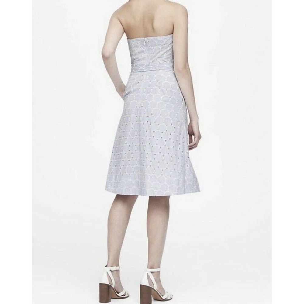 NWT Banana Republic Sz 10 Light Blue Eyelet Removable Strap Cotton Sundress $139 - Picture 2 of 9